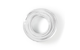 Cable de Altavoz - 2x 1,50 mm2 - 100 m - Brida - Blanco