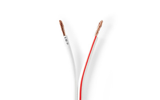 Cable de Altavoz - 2x 2,50 mm2 - 15,0 m - Brida - Blanco