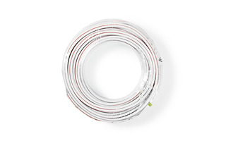 Cable de Altavoz - 2x 2,50 mm2 - 15,0 m - Brida - Blanco