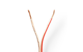 Cable de Altavoz - 2x 2,50 mm2 - 50,0 m - Brida - Transparente