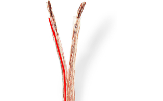Cable de altavoz - 2x 6.00 mm² - Cobre - 25.0 m - Redondo - PVC - Transparente - Carrete - Nedis