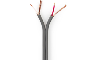 Cable de Audio Compensado - 2x 0,16 mm² - 100 m - En bobina - Gris
