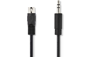 Cable de audio DIN - DIN de 5 Pines Macho - Macho de 3,5 mm - 1,0 m - Negro - Nedis CAGP20100BK1