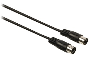 Cable de audio DIN macho de 5 pines - DIN macho de 5 pines de 1.00 m en color negro - Valueline 
