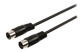 Cable de audio DIN macho de 5 pines - DIN macho de 5 pines de 3.00 m en color negro - Valueline 