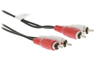 Cable de audio estéreo 2 RCA macho - 2 RCA macho de 1.50 m en color negro - Valueline VLAT24200B