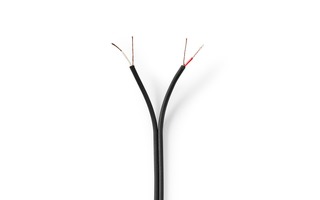Cable de Audio Estéreo - 2x 0,12 mm2 - 100 m - Brida - Negro/ - Nedis CAGW2200BK1000