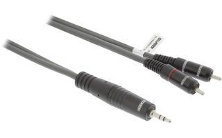 Cable de Audio Estéreo Macho de 3,5 mm - 2x RCA Macho de 1,5 m Gris Oscuro - Sweex SWOP22200E15