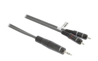 Cable de Audio Estéreo Macho de 3,5 mm - 2x RCA Macho de 3,0 m Gris Oscuro - Sweex SWOP22200E30