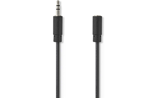 Cable de Audio Estéreo - Macho de 3,5 mm - Hembra de 3,5 mm - 2,0 m - Negro - Nedis CAGP22050BK2