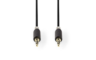 Cable de Audio Estéreo - Macho de 3,5 mm - Macho de 3,5 mm - 0,5 m - Antracita - Nedis CABW22000