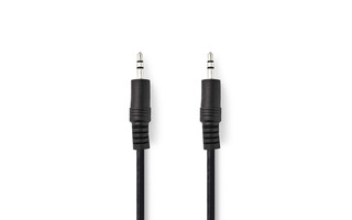 Cable de Audio Estéreo - Macho de 3,5 mm - Macho de 3,5 mm - 0,5 m - Negro - Nedis CAGB22000BK05
