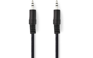 Cable de Audio Estéreo - Macho de 3,5 mm - Macho de 3,5 mm - 0,5 m - Negro - Nedis CAGP22000BK05