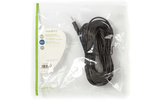Cable de Audio Estéreo - Macho de 3,5 mm - Macho de 3,5 mm - 10 m - Negro - Nedis CAGP22000BK100