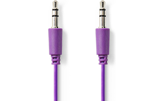 Cable de Audio Estéreo - Macho de 3,5 mm - Macho de 3,5 mm - 1,0 m - Violeta - Nedis CAGP22005VT