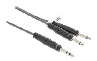 Cable de Audio Estéreo Macho de 6,35 mm - 2x Macho de 6,35 mm de 3,0 m Gris Oscuro - Sweex SWOP2