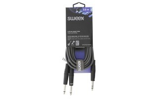Cable de Audio Estéreo Macho de 6,35 mm - 2x Macho de 6,35 mm de 3,0 m Gris Oscuro - Sweex SWOP2