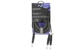 Cable de Audio Estéreo Macho de 6,35 mm - 2x Macho de 6,35 mm de 5,0 m Gris Oscuro - Sweex SWOP2