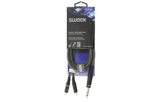 Cable de Audio Estéreo Macho de 6,35 mm - 2x RCA Macho de 1,5 m Gris Oscuro - Sweex SWOP23300E15