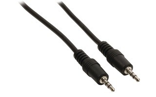 Cable de audio jack estéreo de 3.5 mm macho - 3.5 mm macho de 10.00 m en color negro