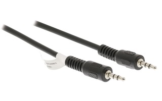 Cable de audio jack estéreo de 3.5 mm macho - 3.5 mm macho de 1.50 m en color negro - Valueline 