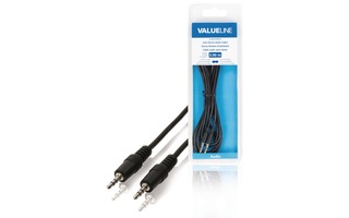 Cable de audio jack estéreo de 3.5 mm macho - 3.5 mm macho de 3.00 m en color negro - Valueline 