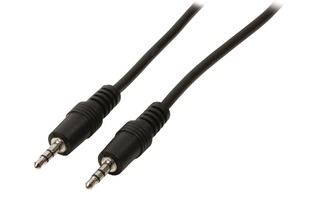 Cable de audio jack estéreo de 3.5 mm macho - 3.5 mm macho de 3.00 m en color negro - Valueline 