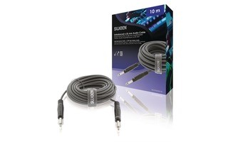 Cable de Audio Mono Macho de 6,35 mm - Macho de 6,35 mm de 10,0 m Gris Oscuro