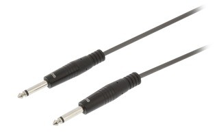 Cable de Audio Mono Macho de 6,35 mm - Macho de 6,35 mm de 1,5 m Gris Oscuro