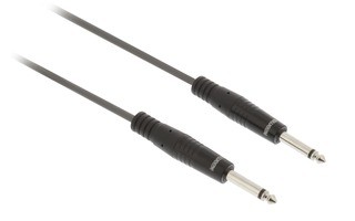 Cable de Audio Mono Macho de 6,35 mm - Macho de 6,35 mm de 1,5 m Gris Oscuro