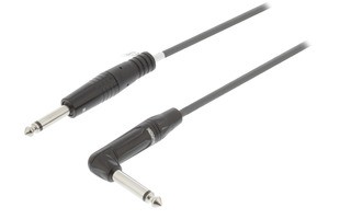Cable de Audio Mono Macho de 6,35 mm - Macho de 6,35 mm en Ángulo de 1,5 m Gris Oscuro - Sweex S