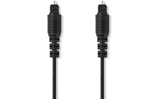 Cable de Audio Óptico - TosLink Macho - TosLink Macho - 1,0 m - Negro - Nedis CAGB25000BK10