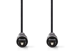 Cable de Audio Óptico - TosLink Macho - TosLink Macho - 2,0 m - Negro