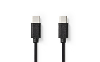 Cable de Carga y Sincronización - USB-C™ Macho - USB-C™ Macho - 1,0 m - Negro - Nedis CCGT60700B