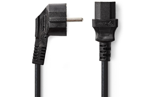 Cable de energía - IEC-320-C13 - IEC-320-C14 - Ángulo de 90° - Recto - Niquelado - 5.00 m