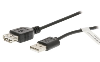 Cable de Extensión USB 2.0 USB A Macho - USB A Hembra 1.00 m Negro - Valueline VLCT60010B10