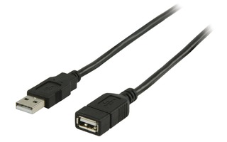 Cable de extensión USB 2.0 USB A Macho - USB A Hembra 1.00 m - Valueline VLCP60010B10