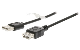 Cable de Extensión USB 2.0 USB A Macho - USB A Hembra 2.00 m Negro - Valueline VLCT60010B20