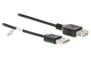 Cable de Extensión USB 2.0 USB A Macho - USB A Hembra 2.00 m Negro - Valueline VLCT60010B20