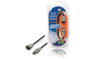 Cable de Extensión USB 3.0 A Macho - A Hembra Redondo Azul - Bandridge BCL5303