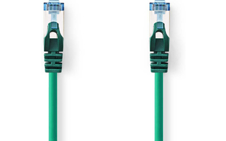 Cable de Red CAT6a SF/UTP - RJ45 Macho - RJ45 Macho - 0,5 m - Verde - Nedis CCGP85320GN05