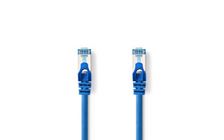 Cable de Red CAT6a SF/UTP - RJ45 Macho - RJ45 Macho - 10 m - Azul - Nedis CCGP85320BU100