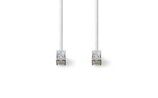 Cable de Red CAT8.1 S/FTP - RJ45 Macho a RJ45 Macho - 0,15 m - Blanco
