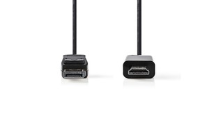 Cable DisplayPort - HDMI™ - DisplayPort Macho - Conector HDMI™ - 1,0 m - Negro - Nedis CCGP37100
