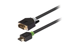 Cable DVI - HDMI de DVI-D macho a Conector HDMI de 2,00 m en gris