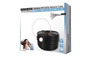 Cable FTP CAT5e en bobina de 100 m para uso en exterior