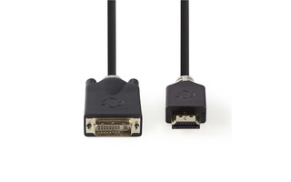 Cable HDMI-DVI - Conector HDMI™ - DVI-D Macho de 24+1 Pines - 2,0 m - Antracita