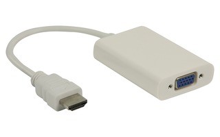 Cable HDMI™ adaptador HDMI - VGA + 3.5 mm 0.20 m en color blanco - Valueline VLMP34900W0.20