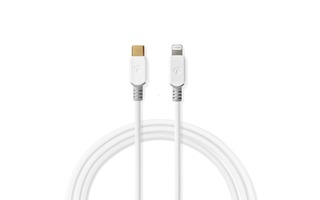 Cable Lightning de Apple - Lightning de Apple Macho de 8 Pines a USB-C - 3,00 m - Blanco - Nedis
