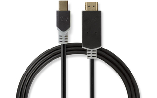 Cable Mini DisplayPort-HDMI - Mini DisplayPort Macho - Conector HDMI™ - 2,0 m - Antracita - Nedi